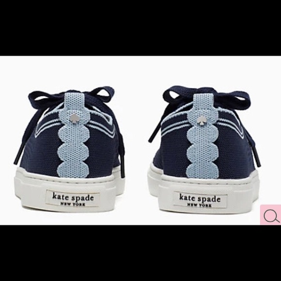 Kate Spade sneakers, size 7.5. Blue and white. - Picture 6 of 8